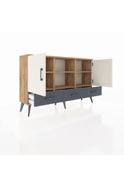 Arges Konsol 6 Raflı 3 Çekmeceli 3 Kapaklı 132x30x83 - S144M023V23A