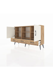 Arges Konsol 6 Raflı 3 Çekmeceli 3 Kapaklı 132x30x83 - S144M023V24A