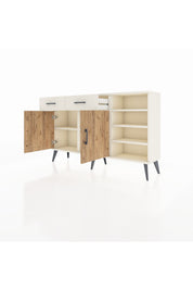 Arges Konsol 5 Raflı 2 Çekmeceli 2 Kapaklı 132x30x83 - S144M024V01A