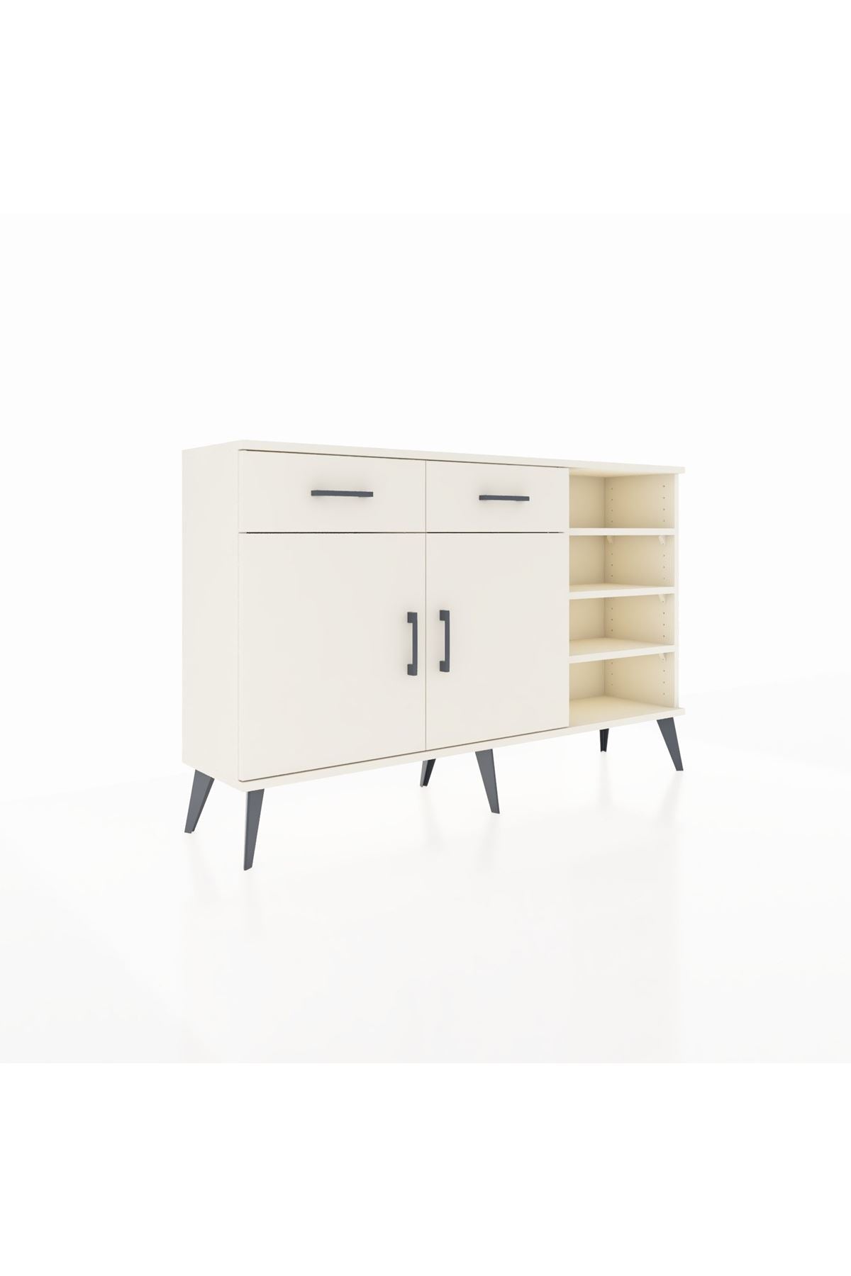 Arges Konsol 5 Raflı 2 Çekmeceli 2 Kapaklı 132x30x83 - S144M024V04A