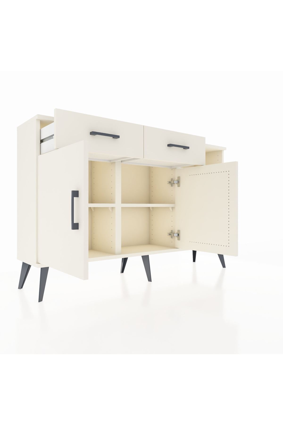 Arges Konsol 5 Raflı 2 Çekmeceli 2 Kapaklı 132x30x83 - S144M024V04A