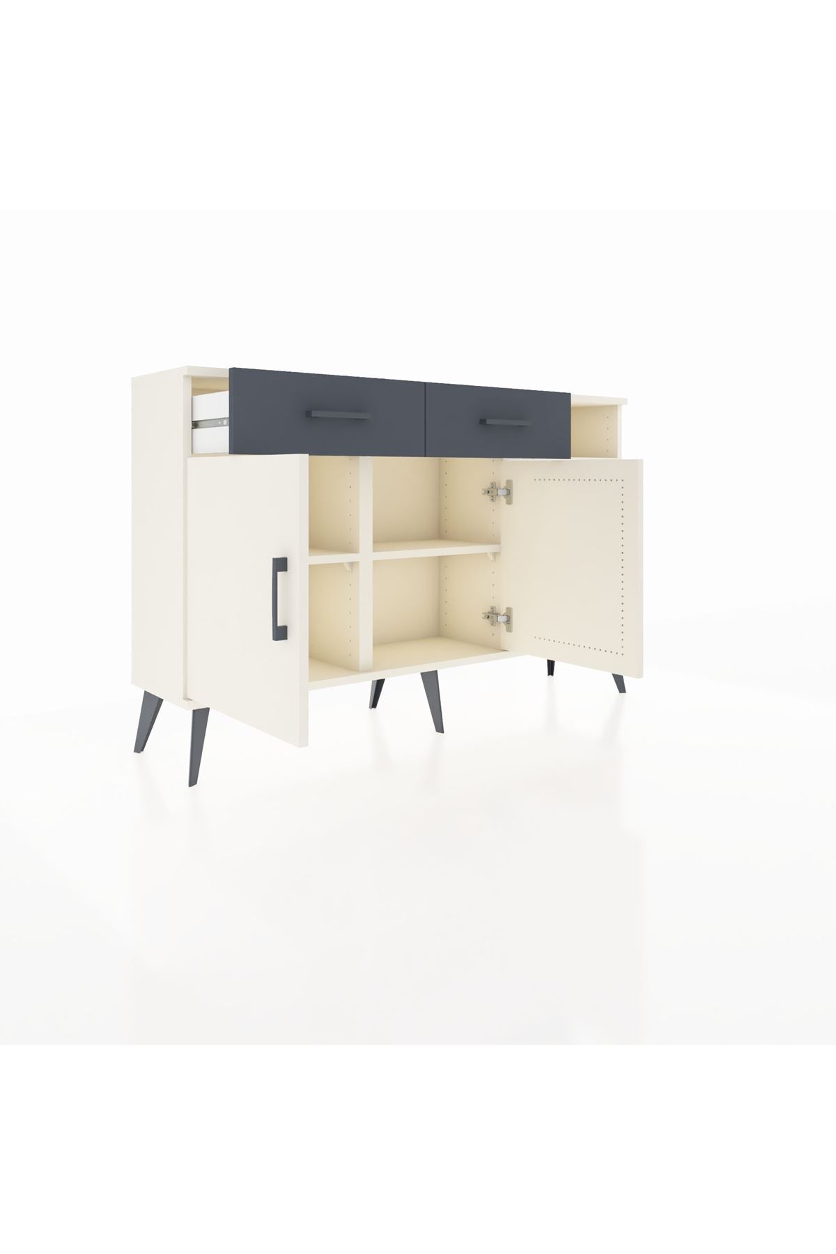 Arges Konsol 5 Raflı 2 Çekmeceli 2 Kapaklı 132x30x83 - S144M024V05A
