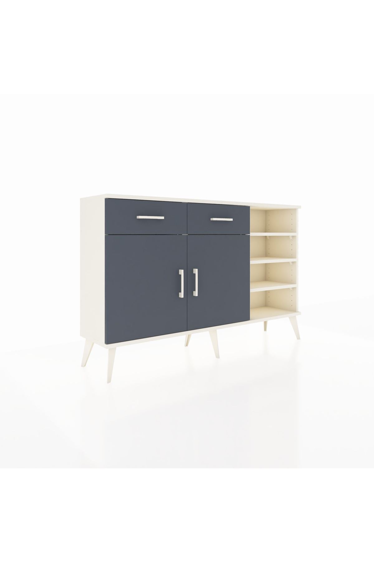 Arges Konsol 5 Raflı 2 Çekmeceli 2 Kapaklı 132x30x83 - S144M024V08A