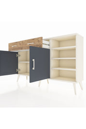 Arges Konsol 5 Raflı 2 Çekmeceli 2 Kapaklı 132x30x83 - S144M024V09A