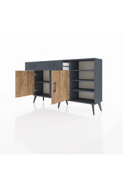 Arges Konsol 5 Raflı 2 Çekmeceli 2 Kapaklı 132x30x83 - S144M024V11A