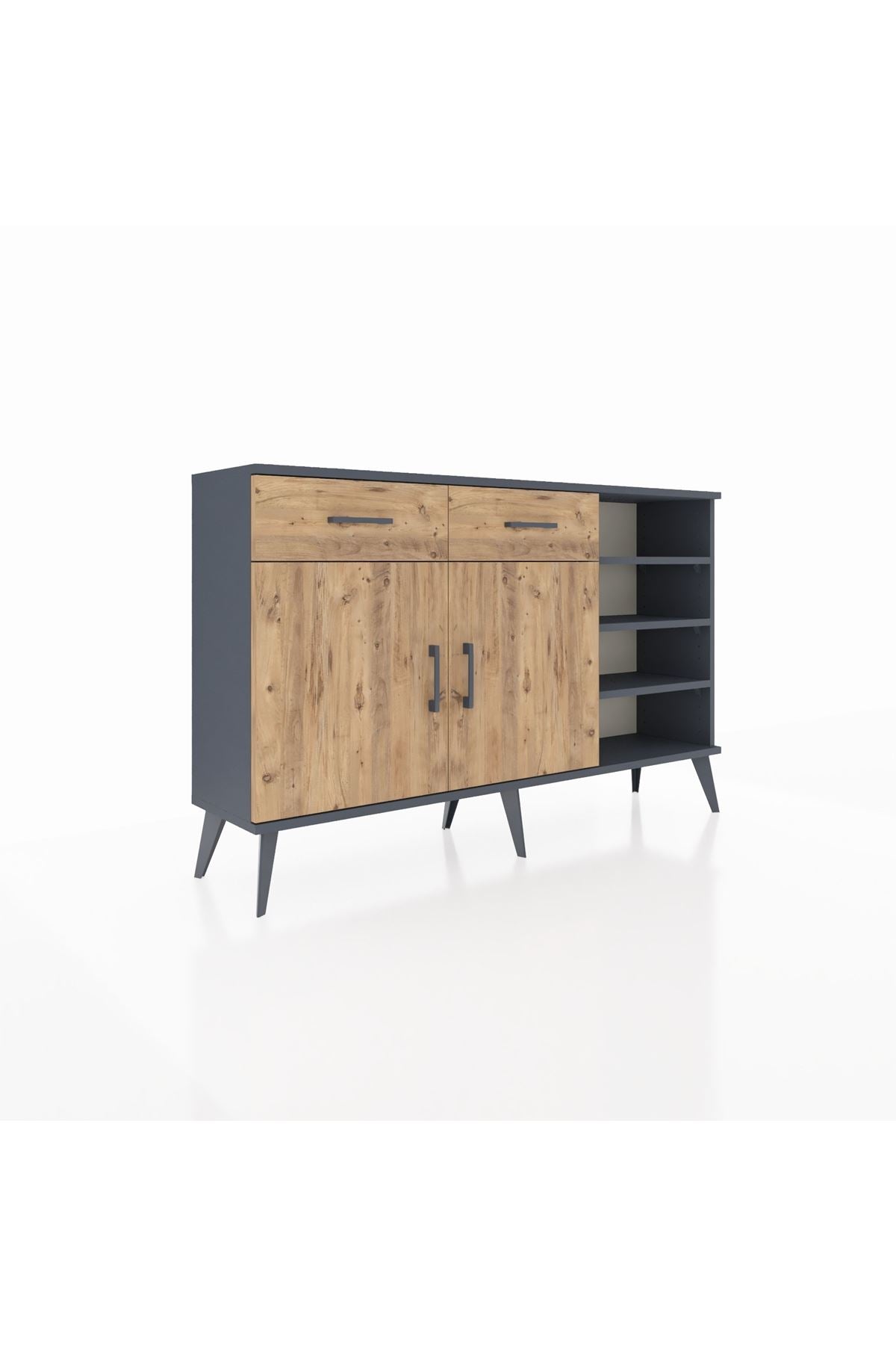 Arges Konsol 5 Raflı 2 Çekmeceli 2 Kapaklı 132x30x83 - S144M024V12A