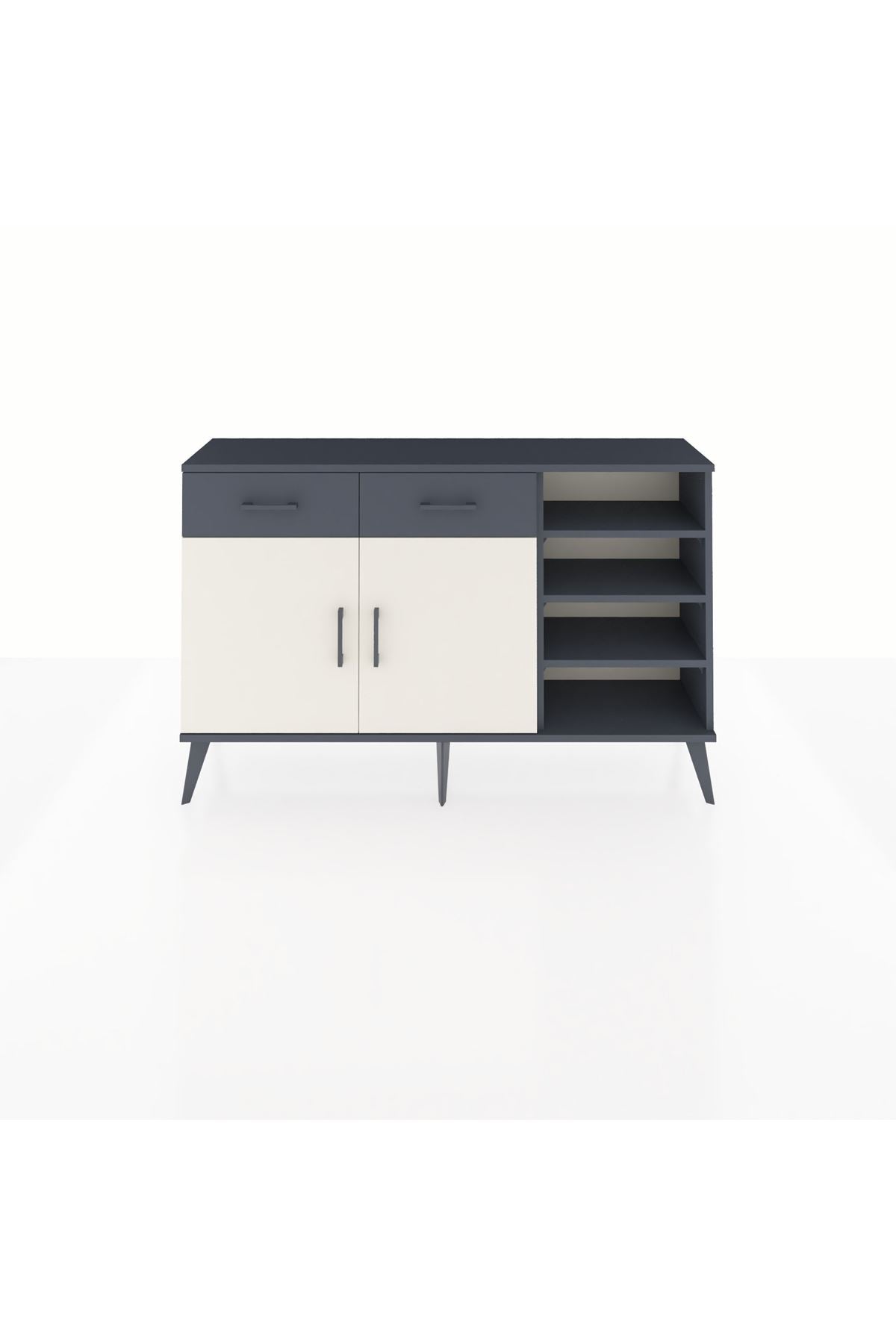 Arges Konsol 5 Raflı 2 Çekmeceli 2 Kapaklı 132x30x83 - S144M024V14A