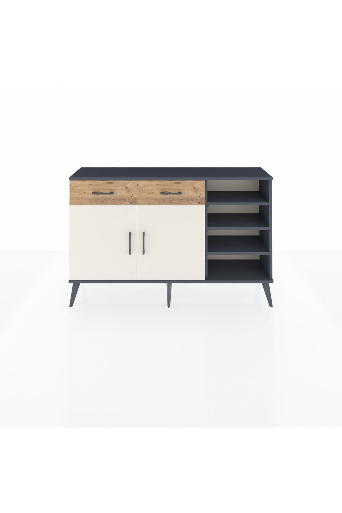 Arges Konsol 5 Raflı 2 Çekmeceli 2 Kapaklı 132x30x83 - S144M024V15A