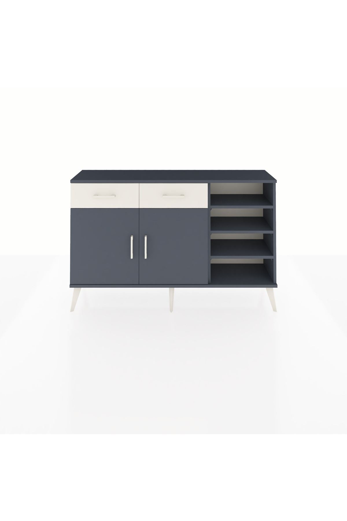 Arges Konsol 5 Raflı 2 Çekmeceli 2 Kapaklı 132x30x83 - S144M024V16A