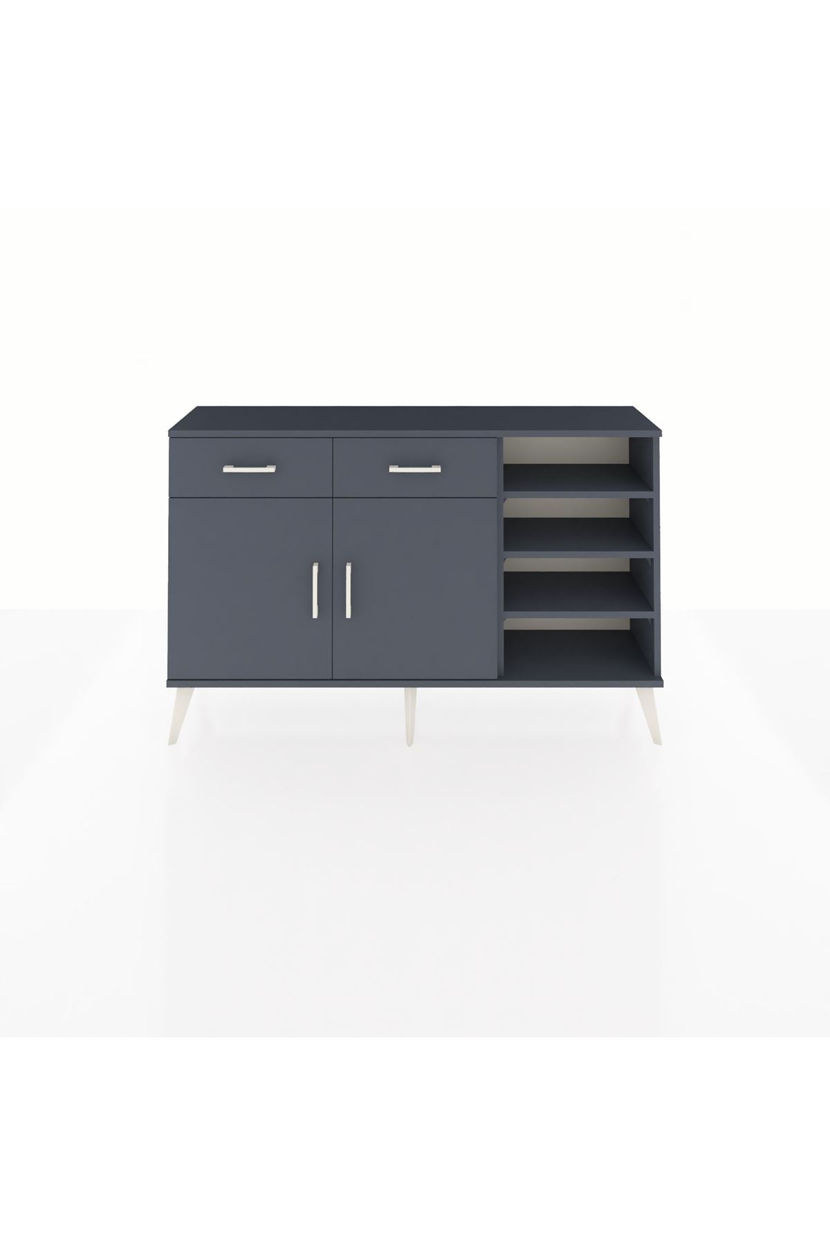 Arges Konsol 5 Raflı 2 Çekmeceli 2 Kapaklı 132x30x83 - S144M024V17A