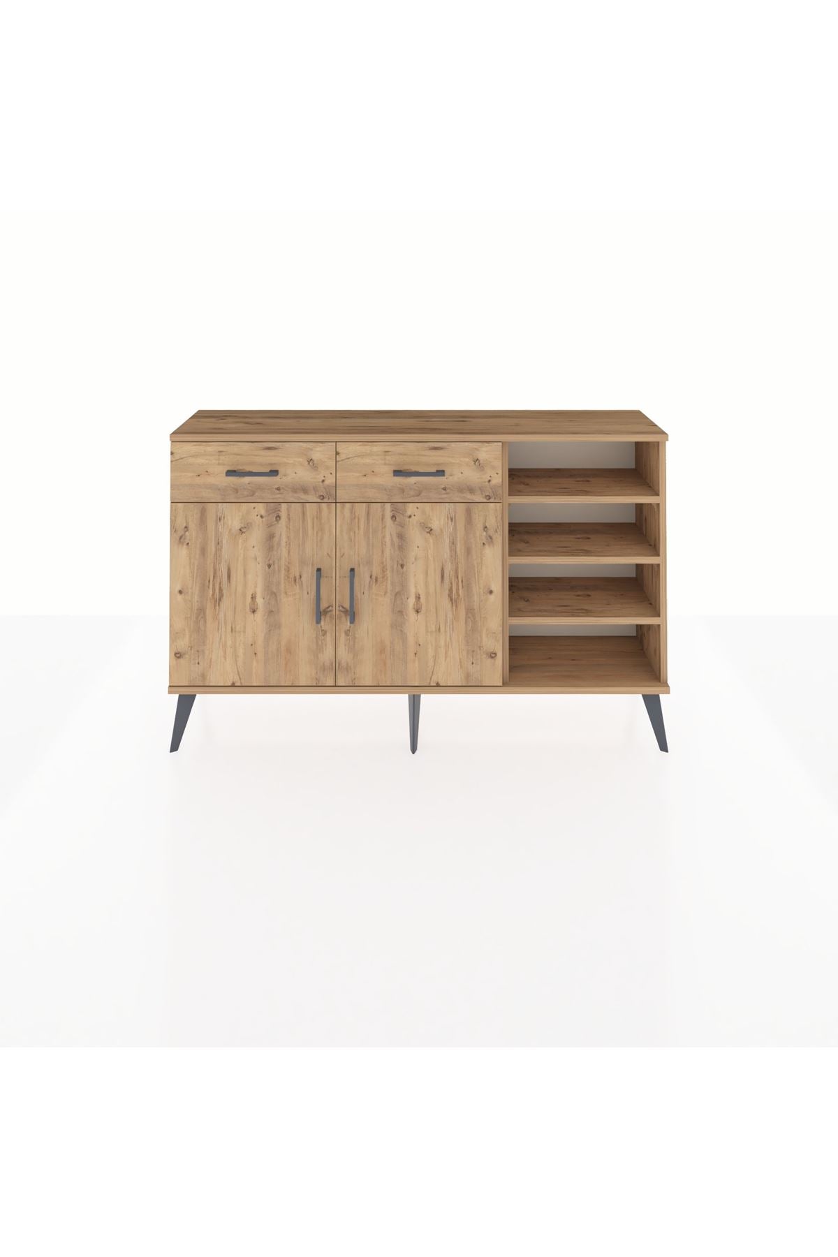 Arges Konsol 5 Raflı 2 Çekmeceli 2 Kapaklı 132x30x83 - S144M024V21A