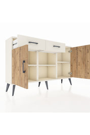 Arges Konsol 3 Raflı 2 Çekmeceli 3 Kapaklı 132x30x83 - S144M025V01A