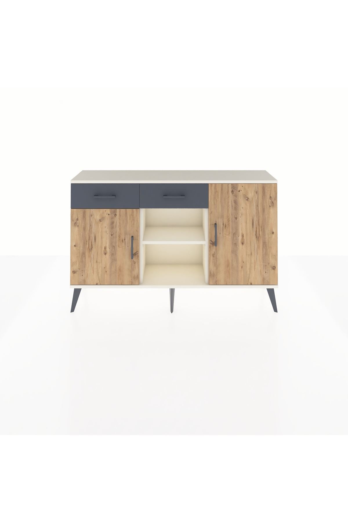 Arges Konsol 3 Raflı 2 Çekmeceli 3 Kapaklı 132x30x83 - S144M025V02A