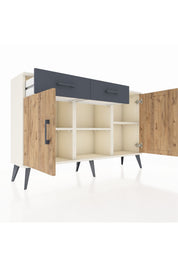 Arges Konsol 3 Raflı 2 Çekmeceli 3 Kapaklı 132x30x83 - S144M025V02A