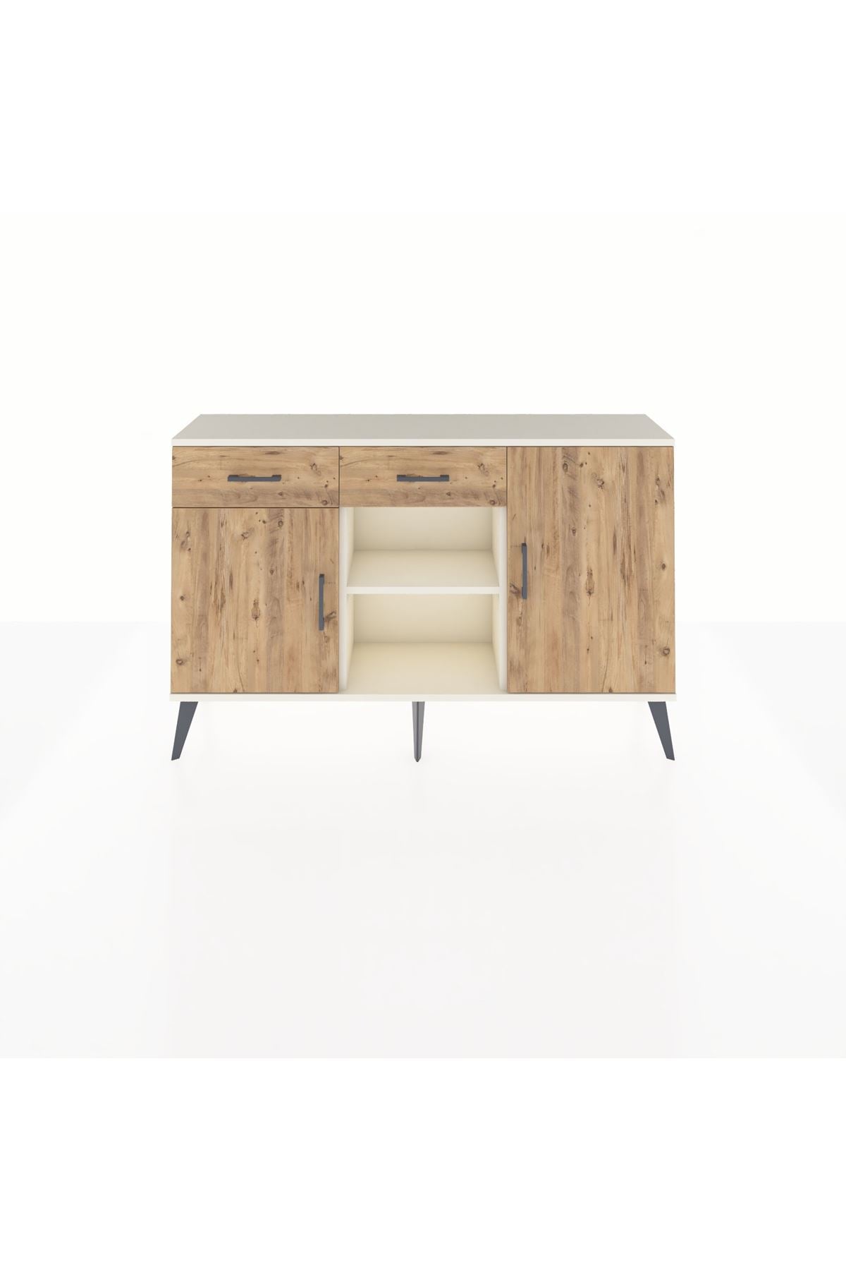 Arges Konsol 3 Raflı 2 Çekmeceli 3 Kapaklı 132x30x83 - S144M025V03A