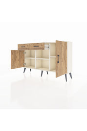Arges Konsol 3 Raflı 2 Çekmeceli 3 Kapaklı 132x30x83 - S144M025V03A