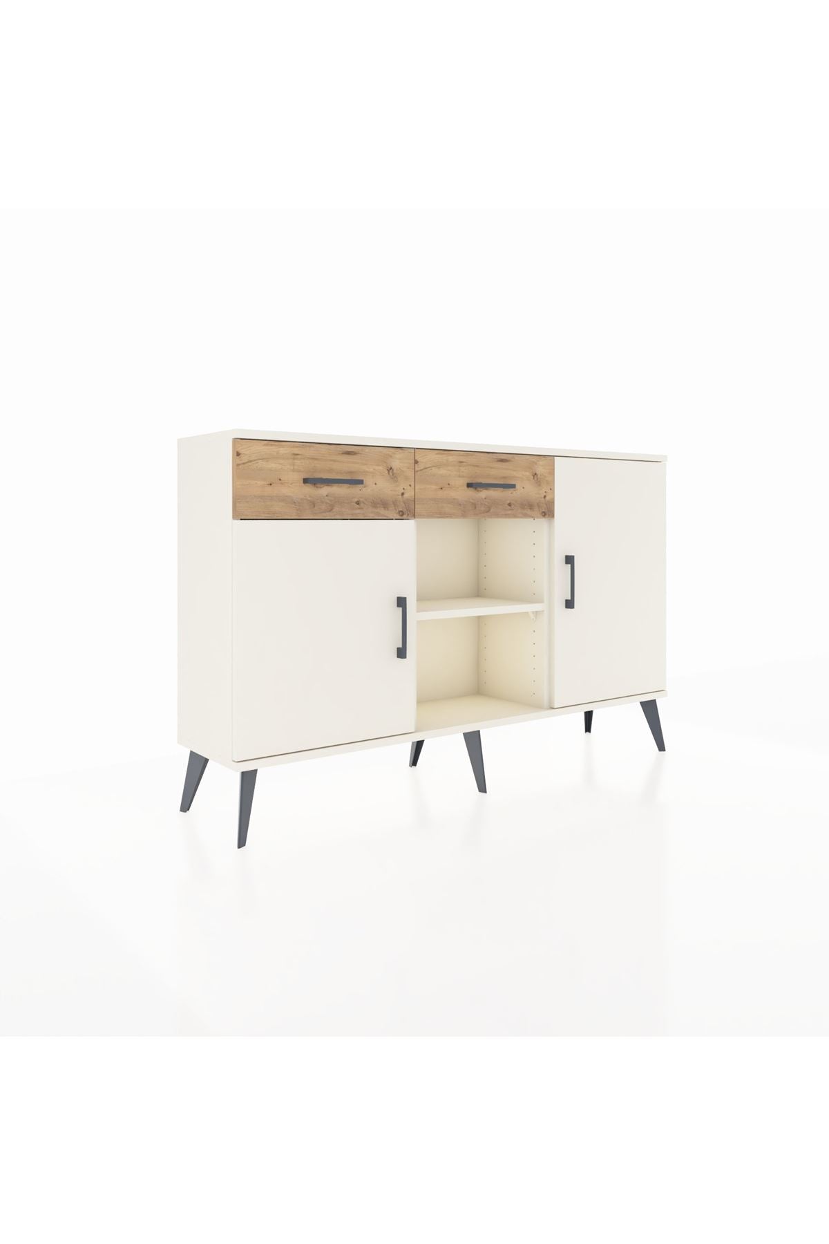 Arges Konsol 3 Raflı 2 Çekmeceli 3 Kapaklı 132x30x83 - S144M025V06A