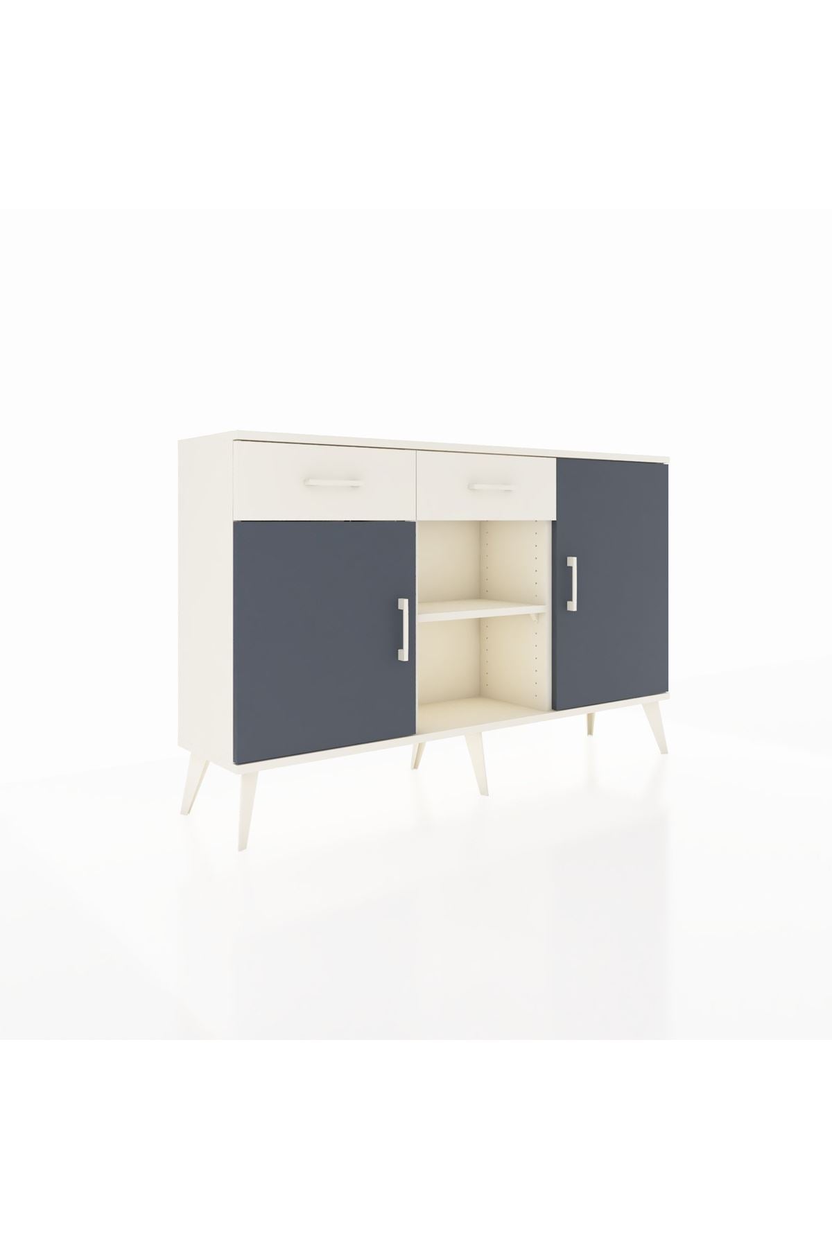 Arges Konsol 3 Raflı 2 Çekmeceli 3 Kapaklı 132x30x83 - S144M025V07A