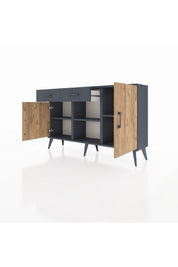 Arges Konsol 3 Raflı 2 Çekmeceli 3 Kapaklı 132x30x83 - S144M025V11A