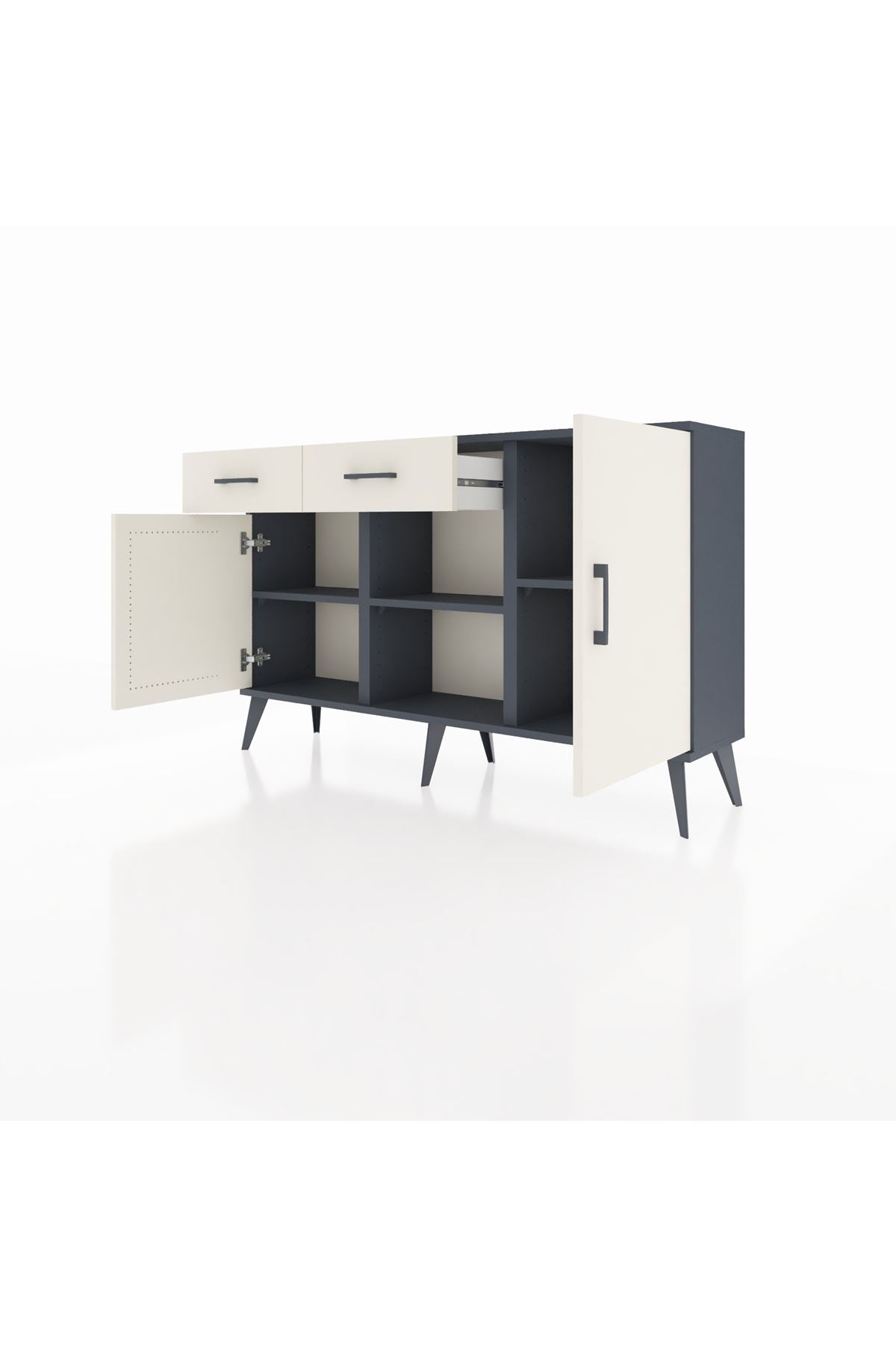 Arges Konsol 3 Raflı 2 Çekmeceli 3 Kapaklı 132x30x83 - S144M025V13A