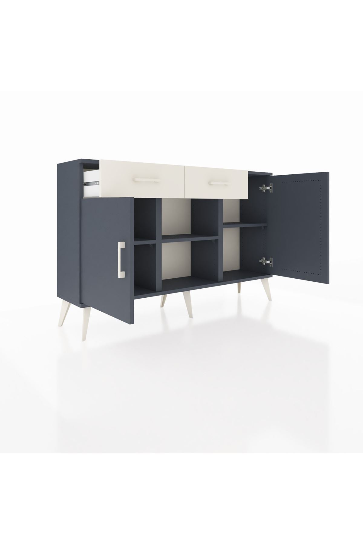 Arges Konsol 3 Raflı 2 Çekmeceli 3 Kapaklı 132x30x83 - S144M025V16A