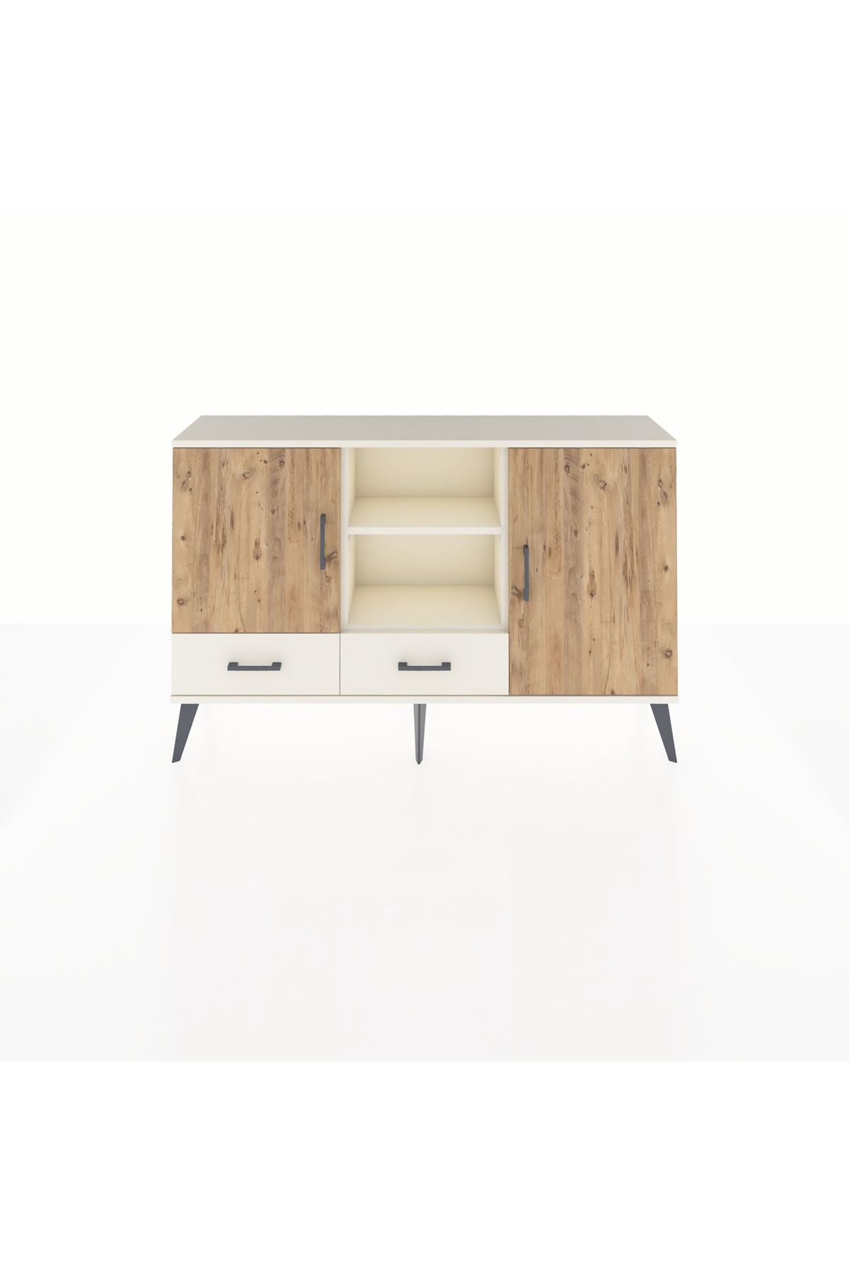 Arges Konsol 5 Raflı 2 Çekmeceli 3 Kapaklı 132x30x83 - S144M026V01A
