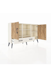 Arges Konsol 5 Raflı 2 Çekmeceli 3 Kapaklı 132x30x83 - S144M026V01A