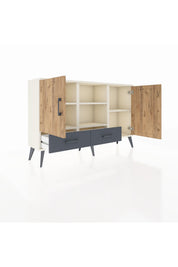 Arges Konsol 5 Raflı 2 Çekmeceli 3 Kapaklı 132x30x83 - S144M026V02A