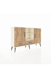 Arges Konsol 5 Raflı 2 Çekmeceli 3 Kapaklı 132x30x83 - S144M026V03A