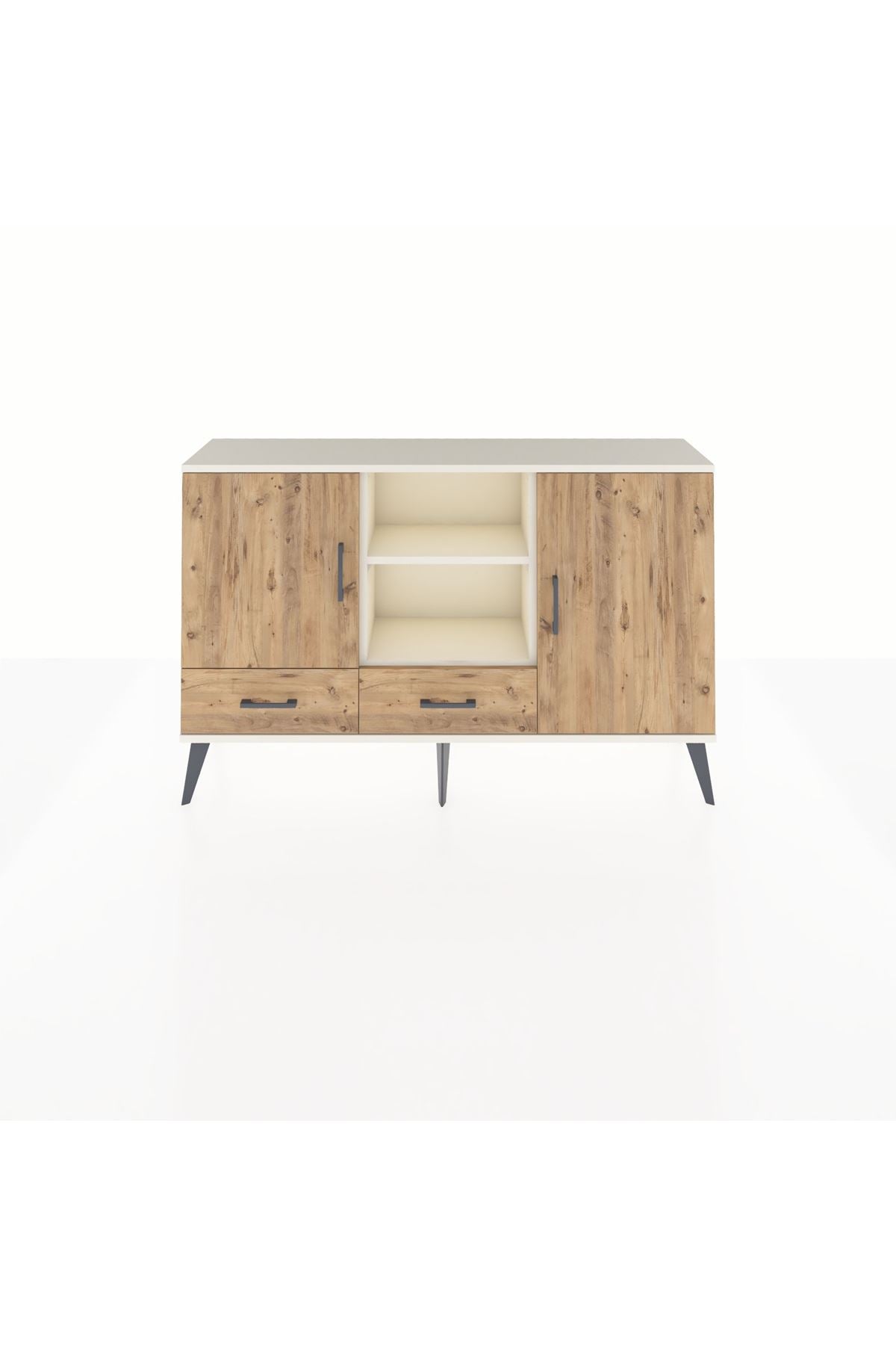Arges Konsol 5 Raflı 2 Çekmeceli 3 Kapaklı 132x30x83 - S144M026V03A