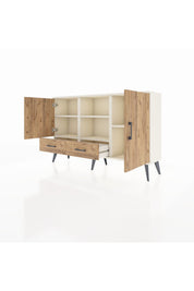 Arges Konsol 5 Raflı 2 Çekmeceli 3 Kapaklı 132x30x83 - S144M026V03A
