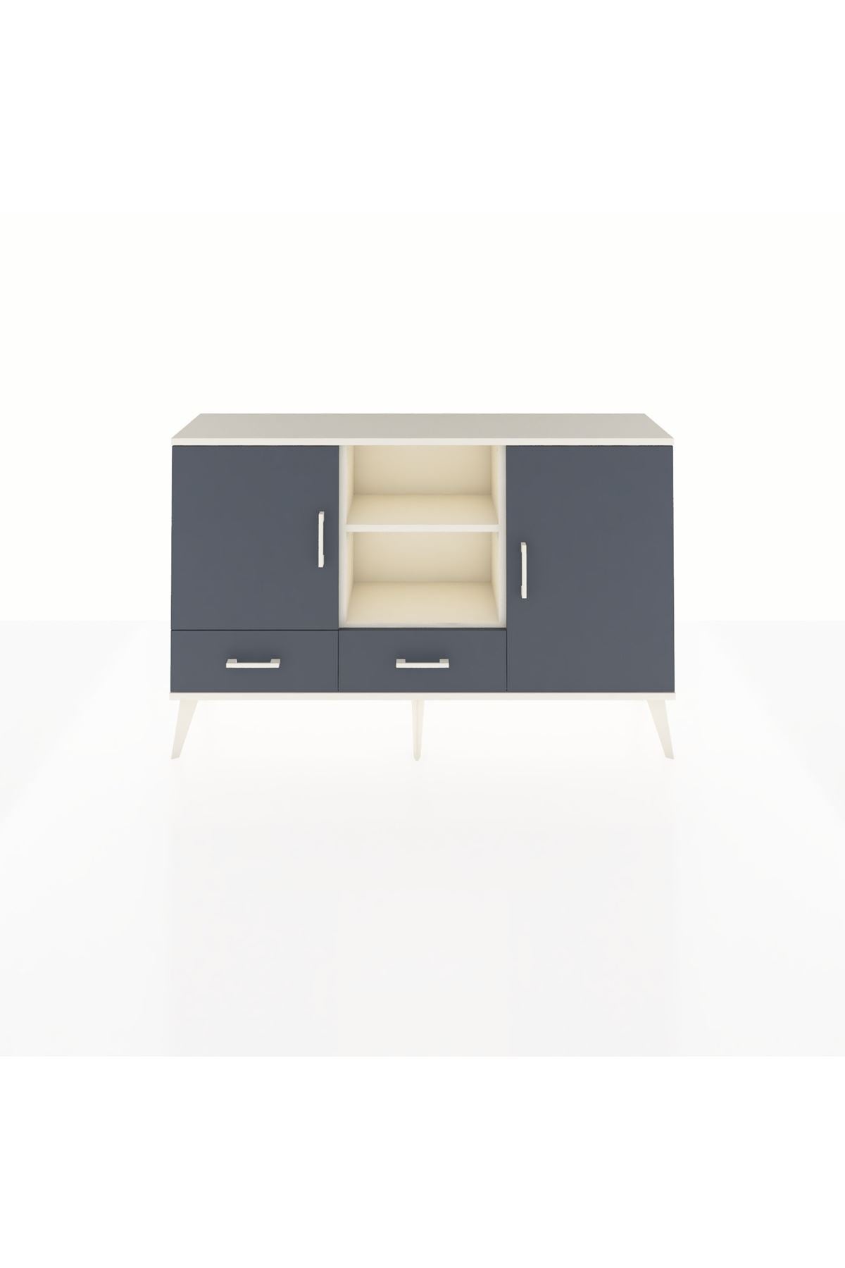 Arges Konsol 5 Raflı 2 Çekmeceli 3 Kapaklı 132x30x83 - S144M026V08A