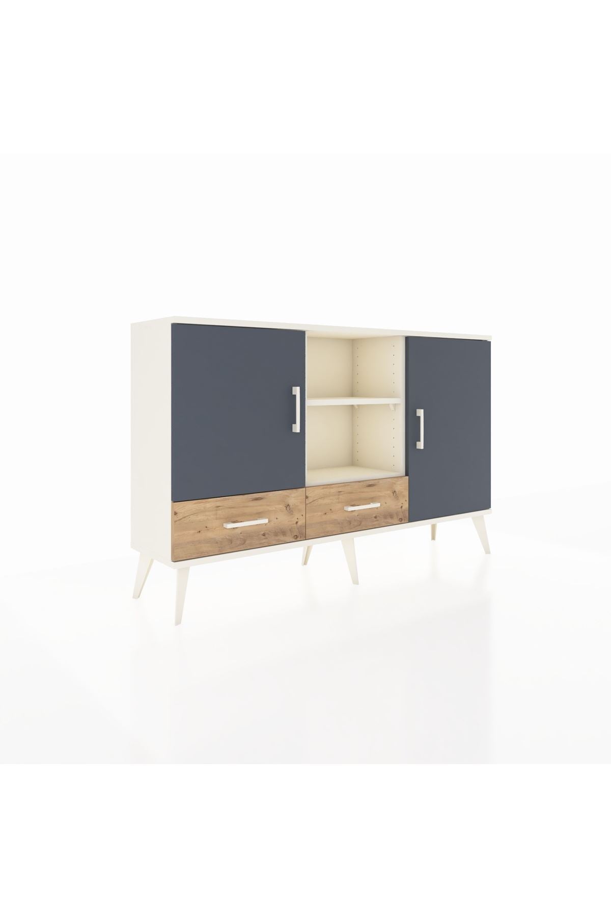 Arges Konsol 5 Raflı 2 Çekmeceli 3 Kapaklı 132x30x83 - S144M026V09A