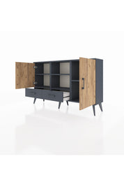 Arges Konsol 5 Raflı 2 Çekmeceli 3 Kapaklı 132x30x83 - S144M026V11A