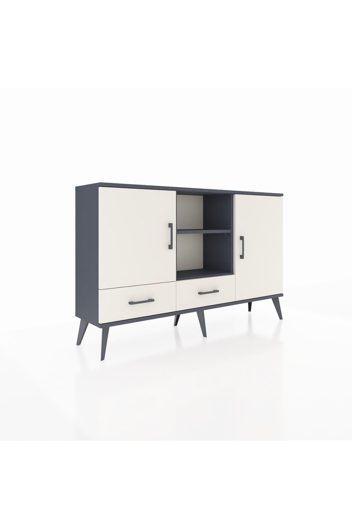 Arges Konsol 5 Raflı 2 Çekmeceli 3 Kapaklı 132x30x83 - S144M026V13A