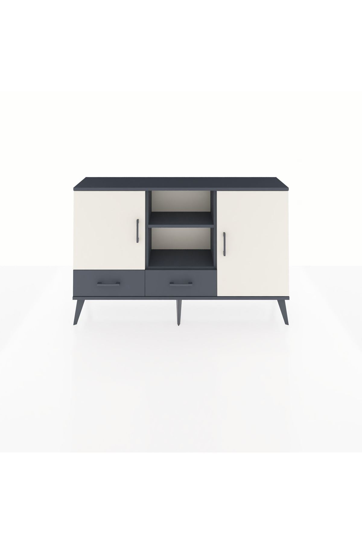Arges Konsol 5 Raflı 2 Çekmeceli 3 Kapaklı 132x30x83 - S144M026V14A