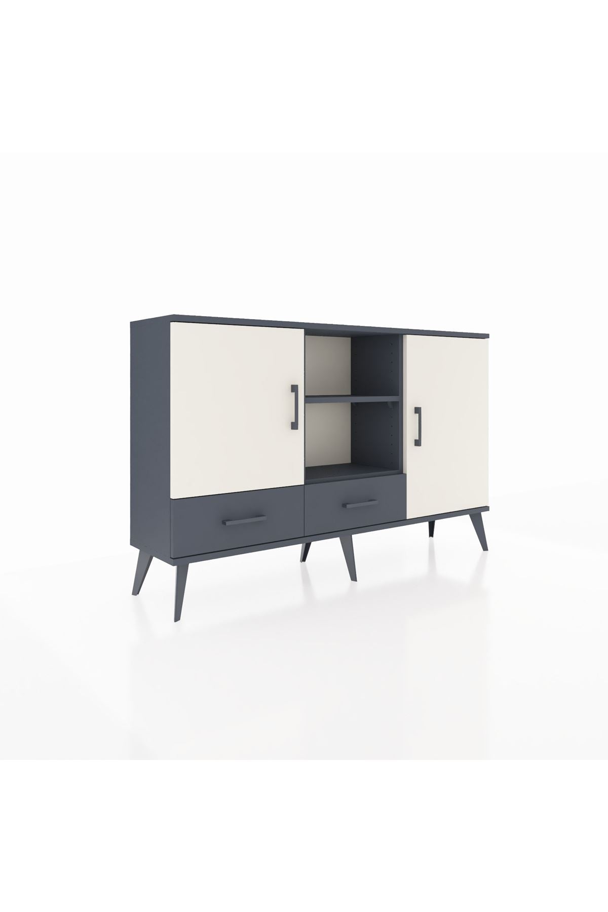 Arges Konsol 5 Raflı 2 Çekmeceli 3 Kapaklı 132x30x83 - S144M026V14A