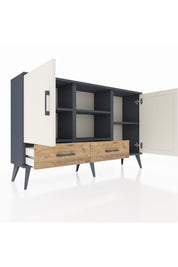 Arges Konsol 5 Raflı 2 Çekmeceli 3 Kapaklı 132x30x83 - S144M026V15A