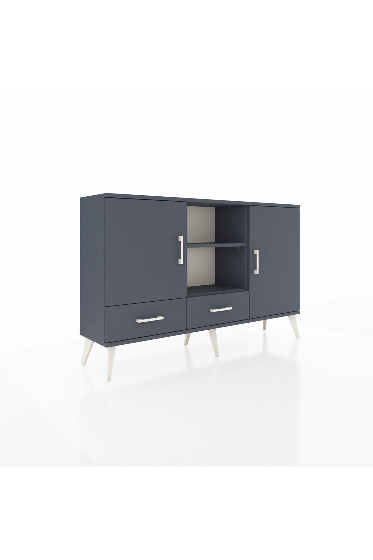 Arges Konsol 5 Raflı 2 Çekmeceli 3 Kapaklı 132x30x83 - S144M026V17A