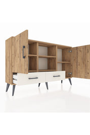 Arges Konsol 5 Raflı 2 Çekmeceli 3 Kapaklı 132x30x83 - S144M026V19A