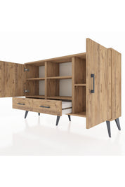 Arges Konsol 5 Raflı 2 Çekmeceli 3 Kapaklı 132x30x83 - S144M026V21A