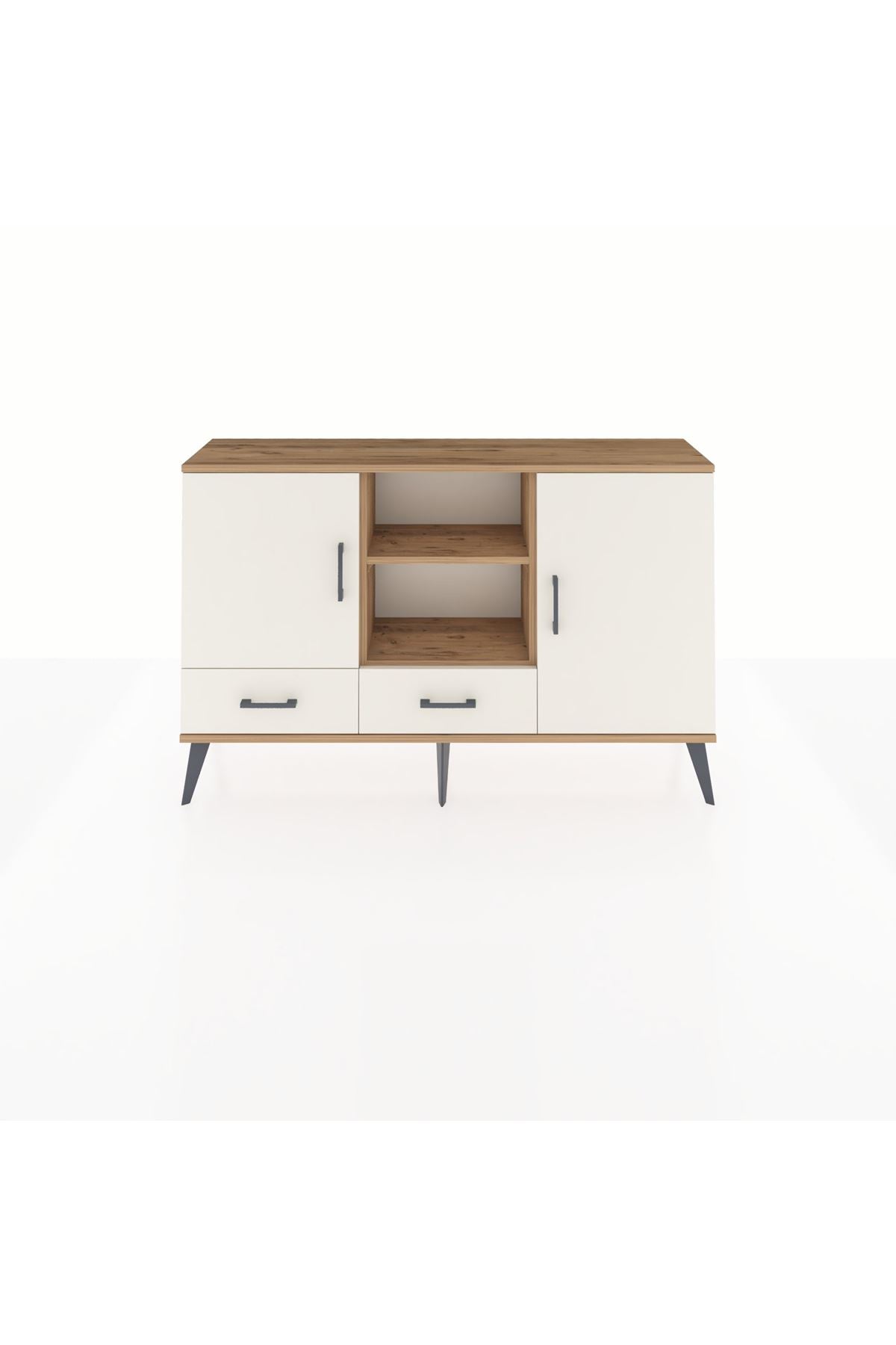 Arges Konsol 5 Raflı 2 Çekmeceli 3 Kapaklı 132x30x83 - S144M026V22A