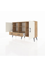 Arges Konsol 5 Raflı 2 Çekmeceli 3 Kapaklı 132x30x83 - S144M026V24A