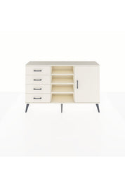 Arges Konsol 4 Raflı 4 Çekmeceli Tek Kapaklı 132x30x83 - S144M027V04A