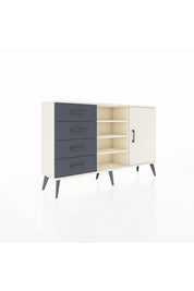 Arges Konsol 4 Raflı 4 Çekmeceli Tek Kapaklı 132x30x83 - S144M027V05A