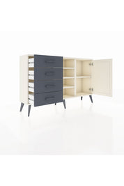 Arges Konsol 4 Raflı 4 Çekmeceli Tek Kapaklı 132x30x83 - S144M027V05A