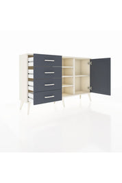 Arges Konsol 4 Raflı 4 Çekmeceli Tek Kapaklı 132x30x83 - S144M027V08A