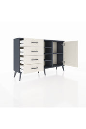 Arges Konsol 4 Raflı 4 Çekmeceli Tek Kapaklı 132x30x83 - S144M027V13A