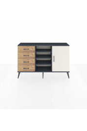 Arges Konsol 4 Raflı 4 Çekmeceli Tek Kapaklı 132x30x83 - S144M027V15A