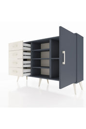 Arges Konsol 4 Raflı 4 Çekmeceli Tek Kapaklı 132x30x83 - S144M027V16A